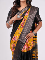 Marshmello Georgette Weaving Jari Pattern With Up Down Print
