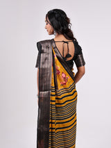 Marshmello Georgette Weaving Jari Pattern With Up Down Print