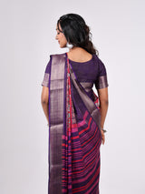 Crape Jequard Jari Design & Border With Print