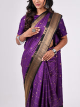 Dola Jequard Pattern Border Silk Weaving Jari With Contrast Dye Concept
