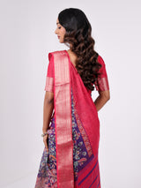 Crape Jequard Jari Design & Border With Print