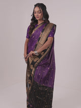 Dola Jequard Pattern Border Silk Weaving Jari With Contrast Dye Concept