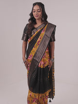 Marshmello Georgette Weaving Jari Pattern With Up Down Print