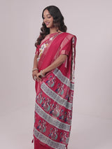Crape Weaving Centre Pattern Print