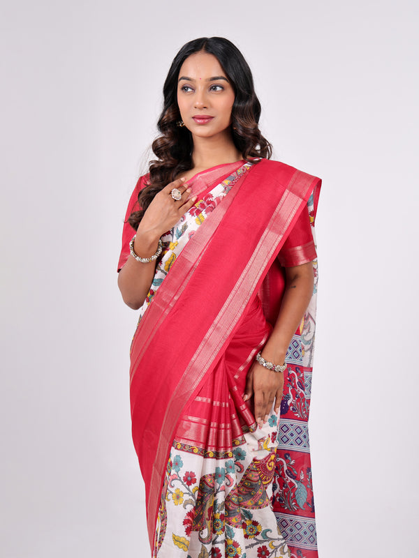 Crape Weaving Centre Pattern Print