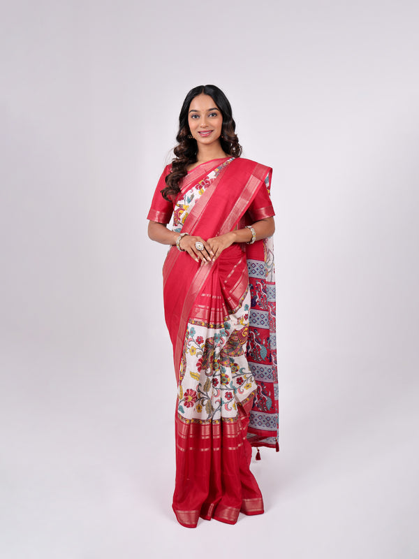 Crape Weaving Centre Pattern Print