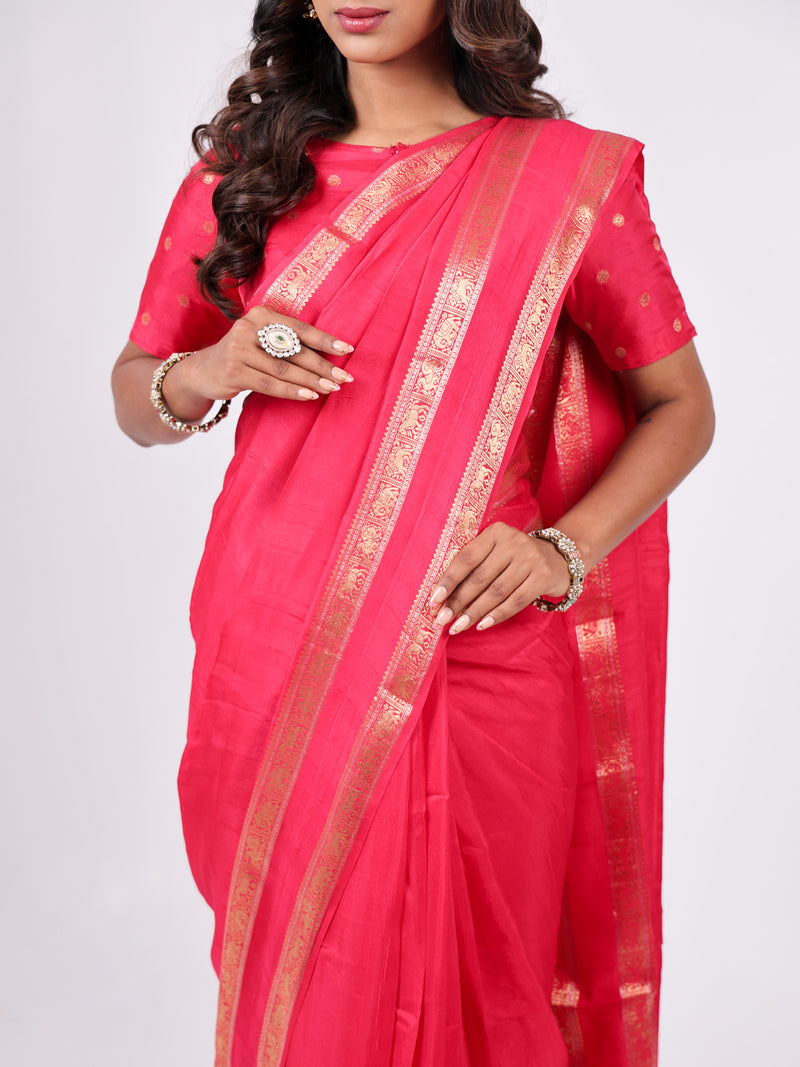 Viscous Dying Weaving Silk Jari Pattern