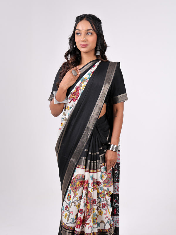 Crape Weaving Centre Pattern Print