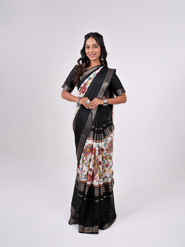 Crape Weaving Centre Pattern Print
