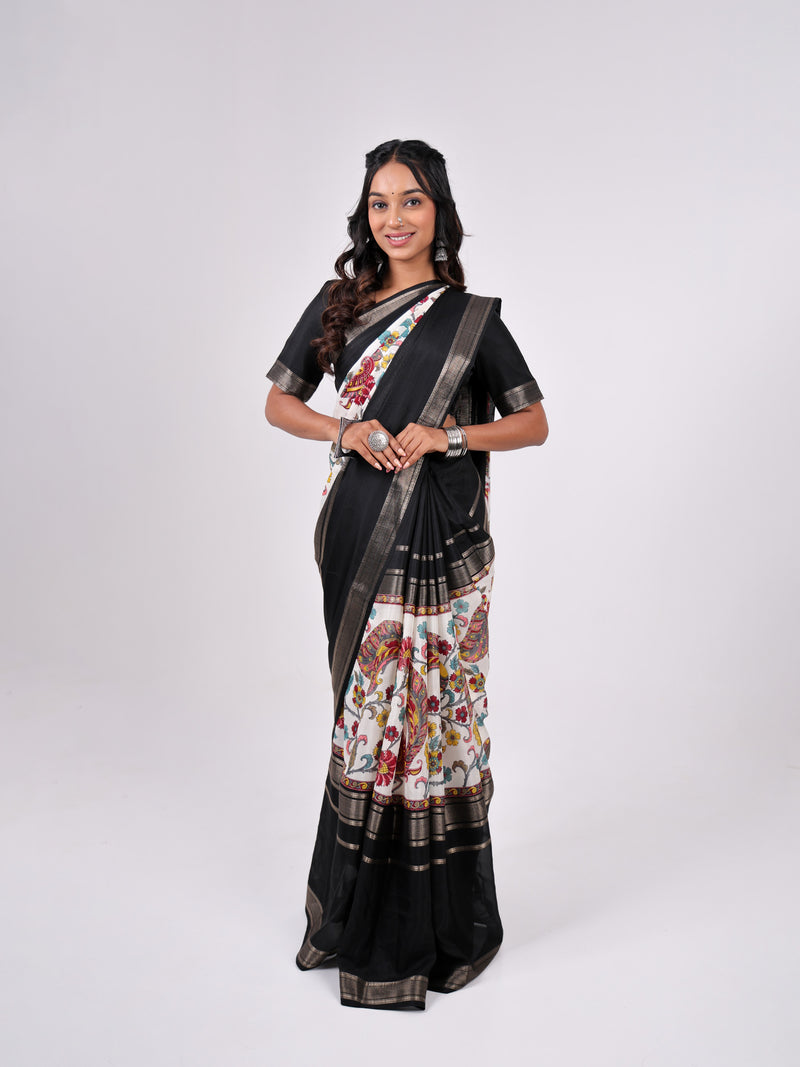 Crape Weaving Centre Pattern Print